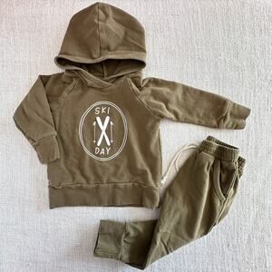 Mebie Baby Ski Day Sweat Set GUC 3T